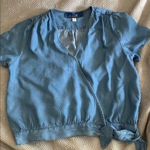 Chambray Wrapped Blouse - Never Worn!
